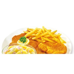 Bild von Schnitzelteller mit Beilage